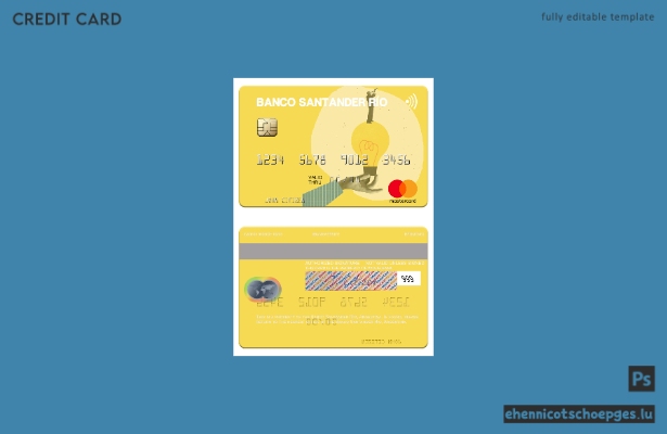 Argentinische Banco Santander Rio Mastercard – Beispielvorschau